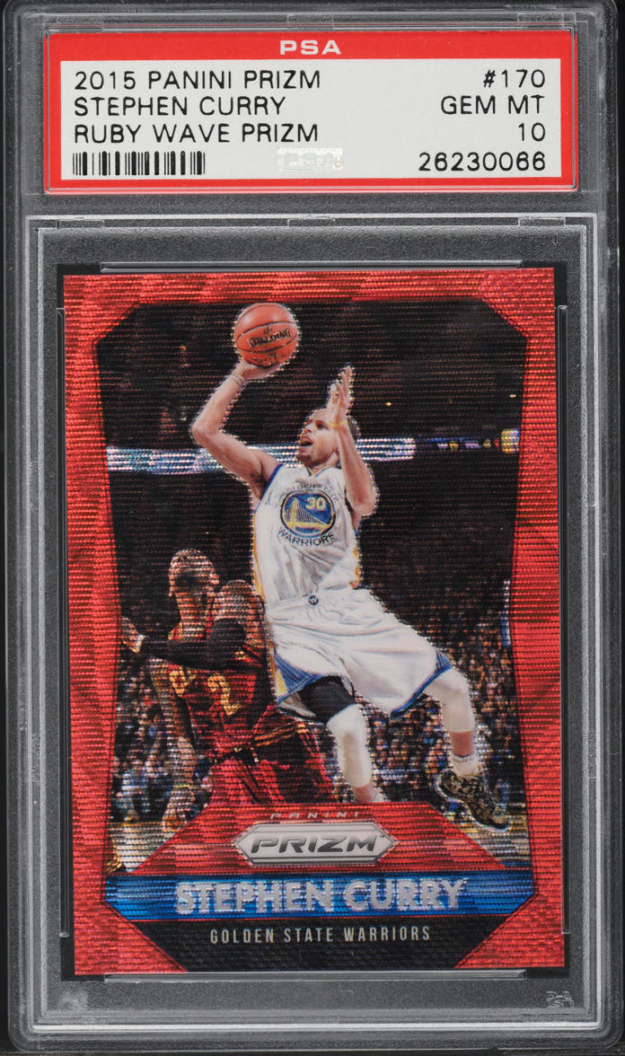 2015 Panini Prizm Ruby Wave Stephen Curry /350 #170 PSA 10 GEM MINT