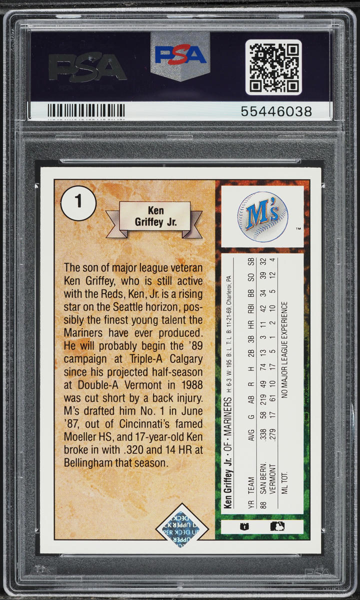 1989 Upper Deck Ken Griffey Jr. ROOKIE #1 PSA 9 MINT