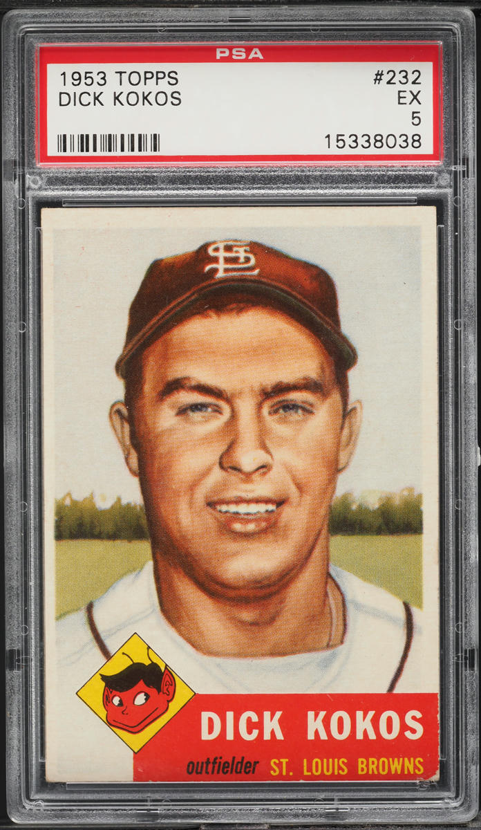 1953 Topps Dick Kokos SHORT PRINT #232 PSA 5 EX