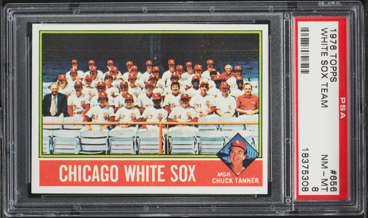 1976 Topps White Sox Team #656 PSA 8 NM-MT