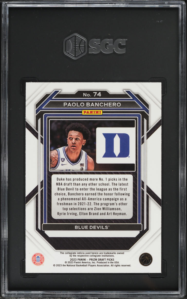 2023 Panini Prizm Draft Picks Paolo Banchero #74 SGC 7 NRMT