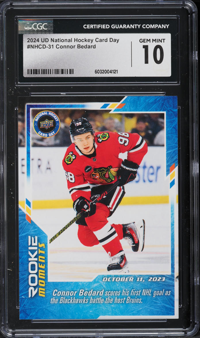 2024 UD National Hockey Card Day Connor Bedard ROOKIE #NHCD-31 CGC 10 GEM MINT