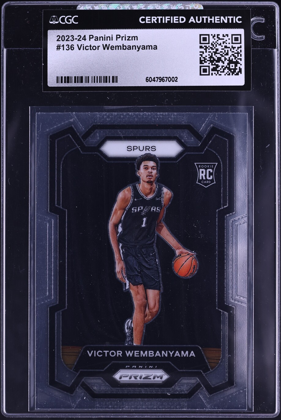 2023 Panini Prizm Victor Wembanyama ROOKIE #136 CGC AUTH