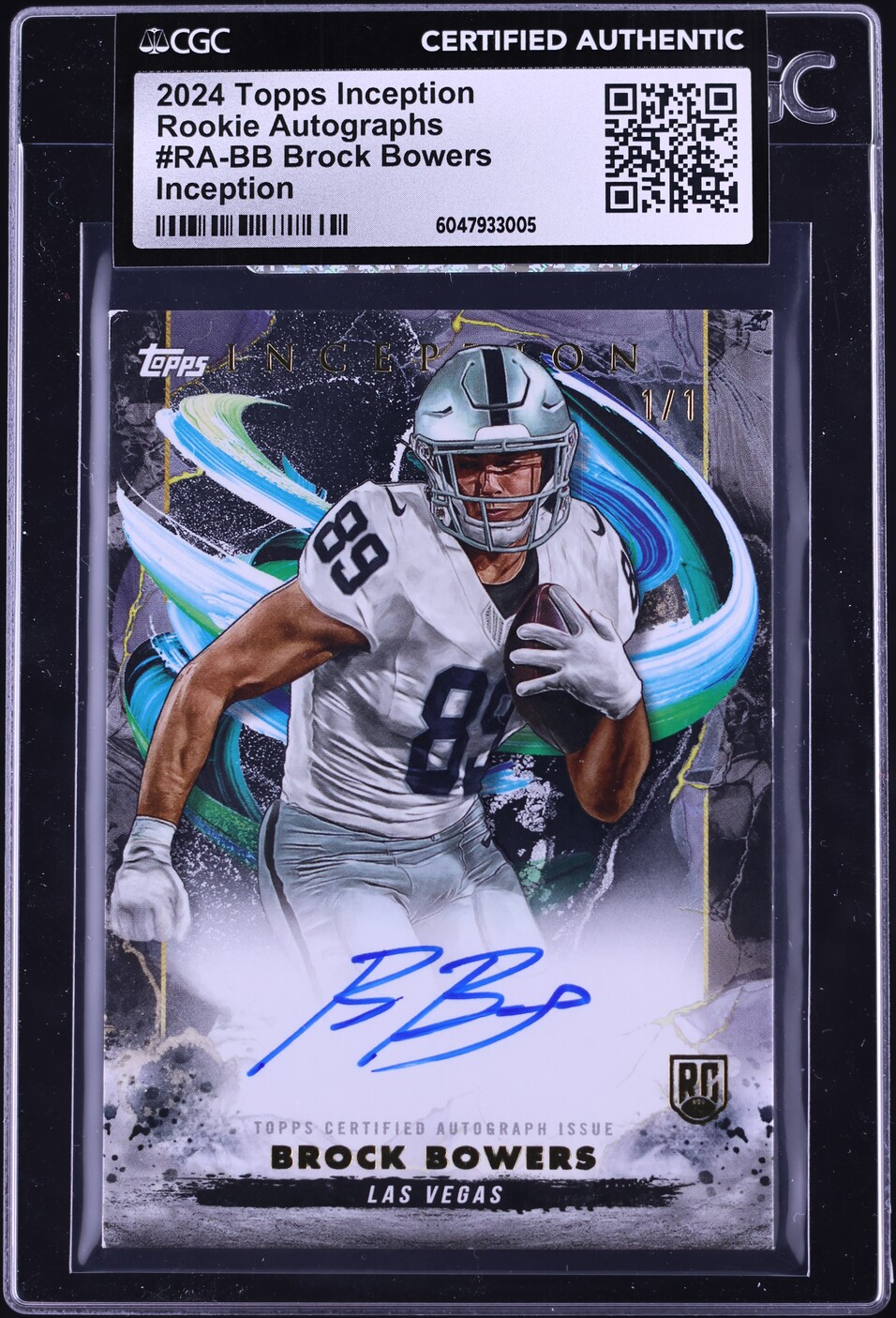 2024 Topps Inception Brock Bowers ROOKIE AUTO 1/1 #RA-BB CGC AUTH