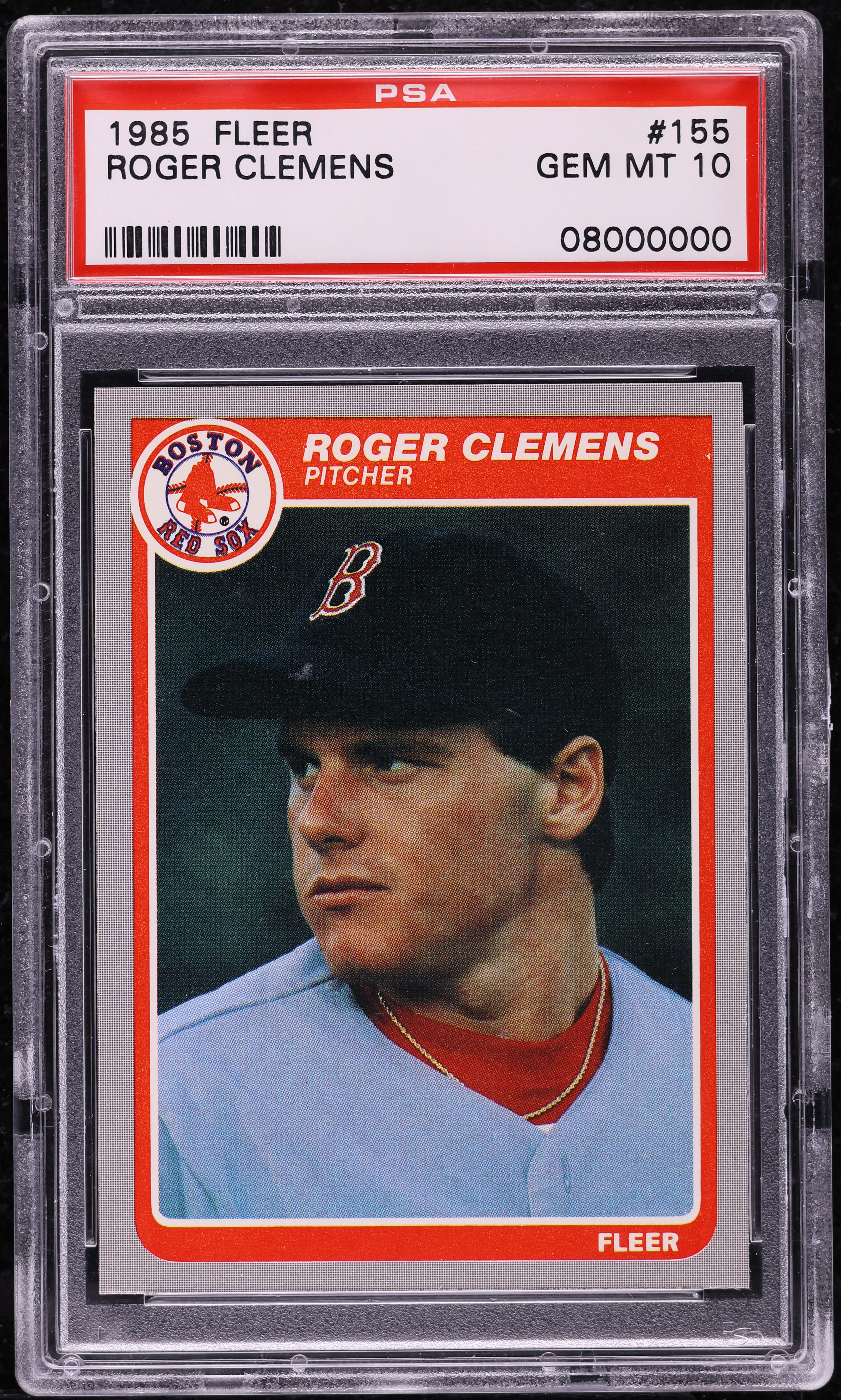 1985 Fleer Roger Clemens ROOKIE #155 PSA 10 GEM MINT on Fanatics