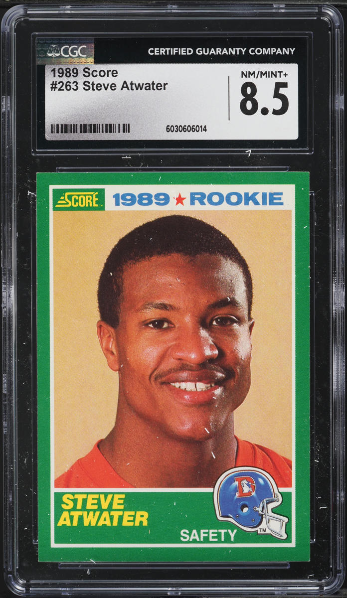 1989 Score Football Steve Atwater ROOKIE #263 CGC 8.5 NM-MT+