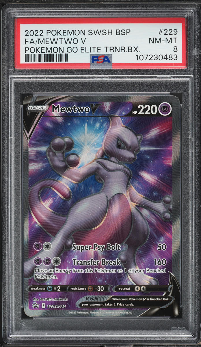2022 Pokemon SWSH Black Star Promo Pokemon GO Elite Mewtwo V #229