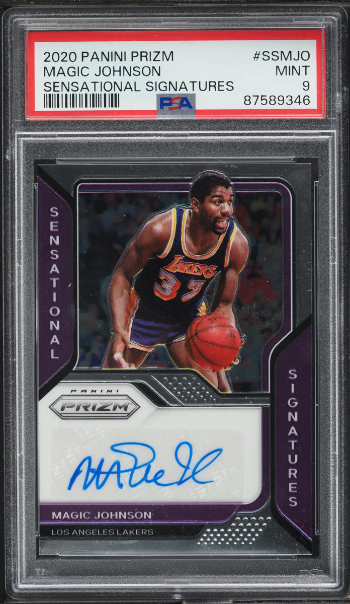 2020 Panini Prizm Sensational Magic Johnson AUTO #SSMJO PSA 9 MINT