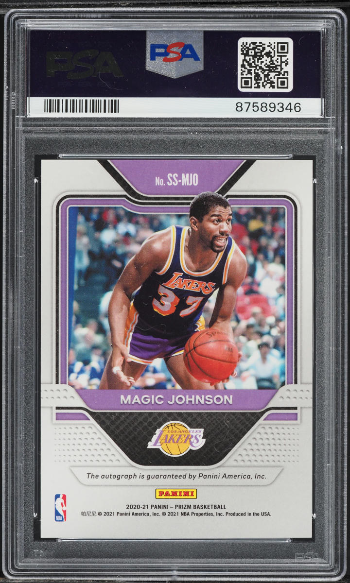 2020 Panini Prizm Sensational Magic Johnson AUTO #SSMJO PSA 9 MINT