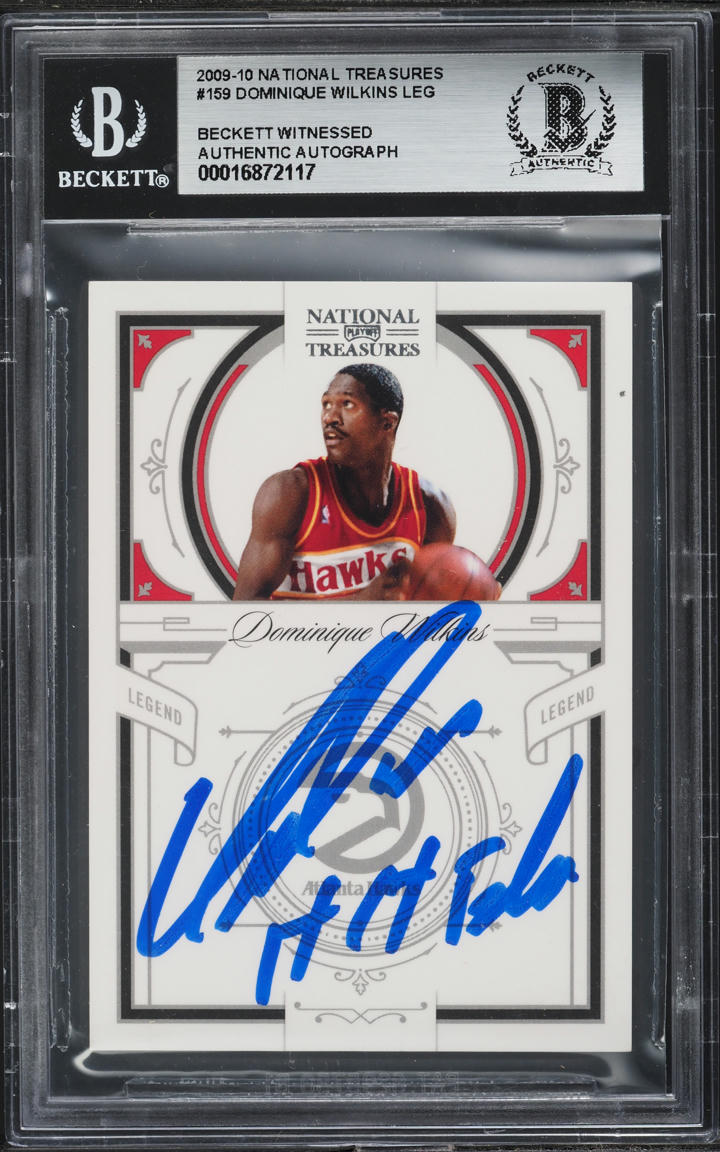 2009 Playoff National Treasures Dominique Wilkins AUTO /99 #159 BGS AUTH