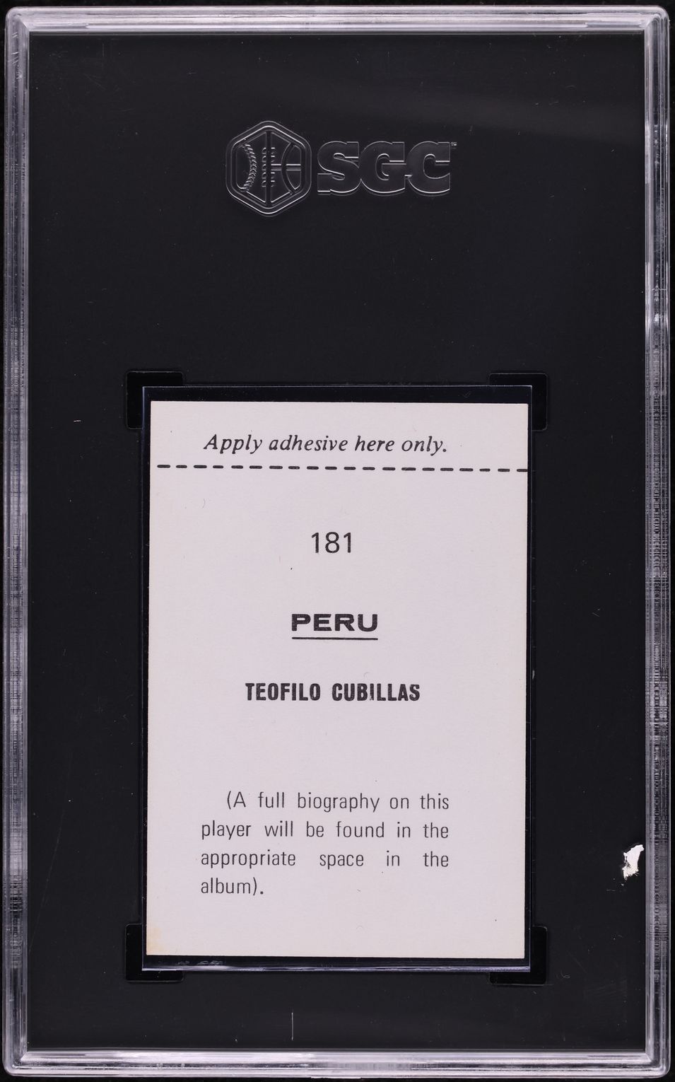 1970 FKS World Cup Teofilo Cubillas PERU #181 SGC 6.5 EXMT+