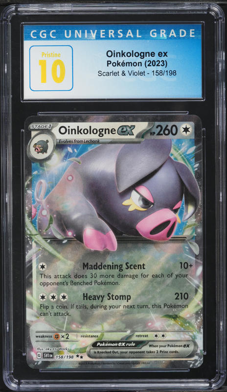 oinkologne pokemon card value - ex 158/198 - Scarlet & Violet - Double Rare Attack 2 Oinkologne ex - 158/198 -