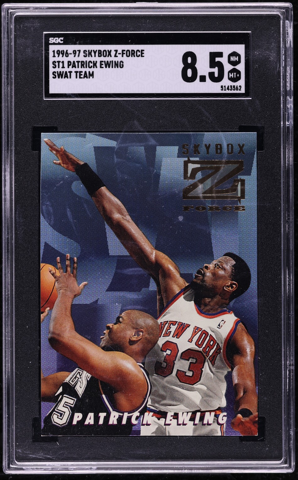 1996 Skybox Z-Force Swat Team Patrick Ewing #ST1 SGC 8.5 NM-MT+