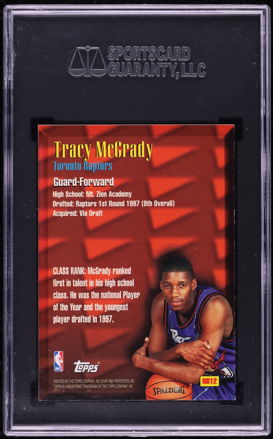 1997 Topps New School Tracy Mcgrady #NS12 SGC 8 NM-MT
