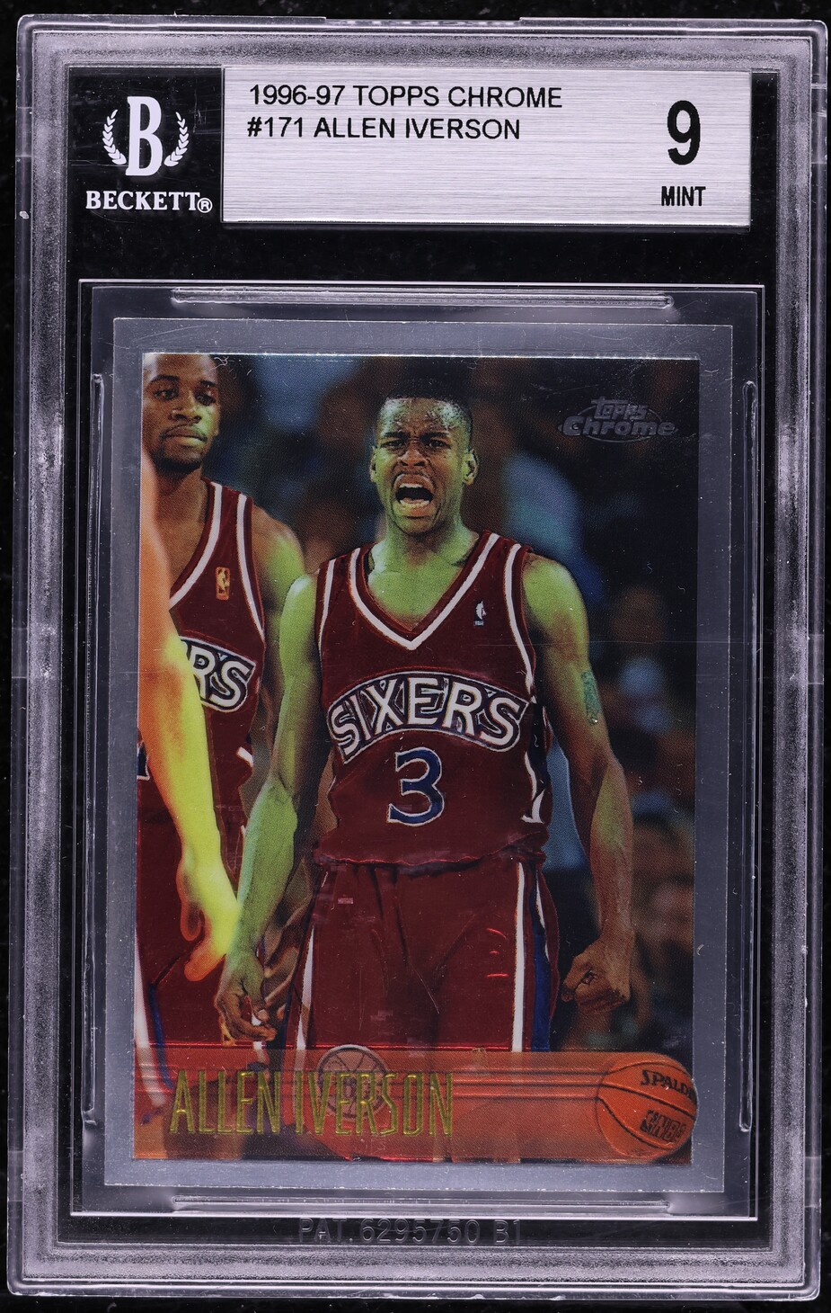 1996 Topps Chrome Allen Iverson ROOKIE #171 BGS 9 MINT