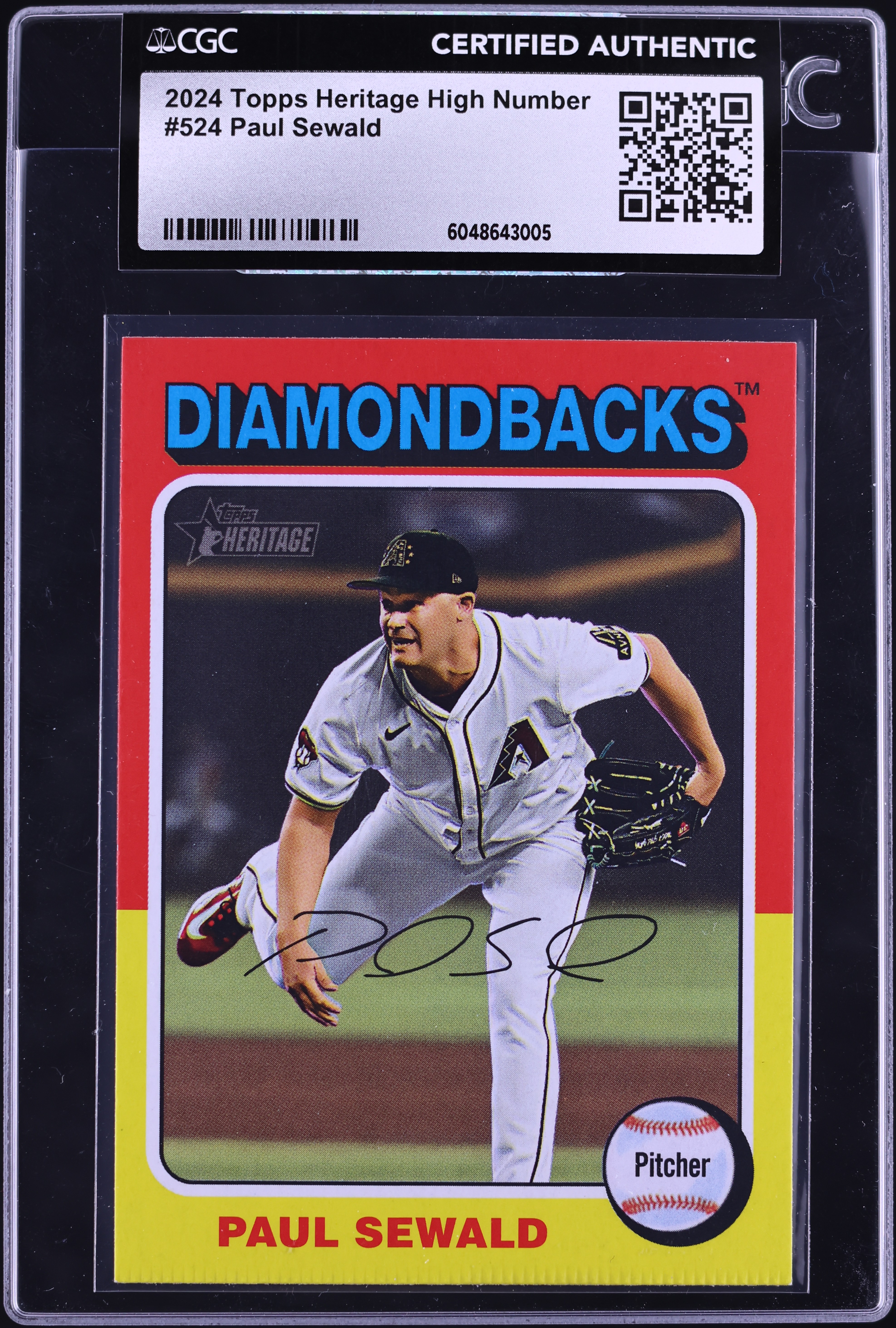 2024 Topps Heritage High Number Partial Crimp Paul Sewald #524 CGC