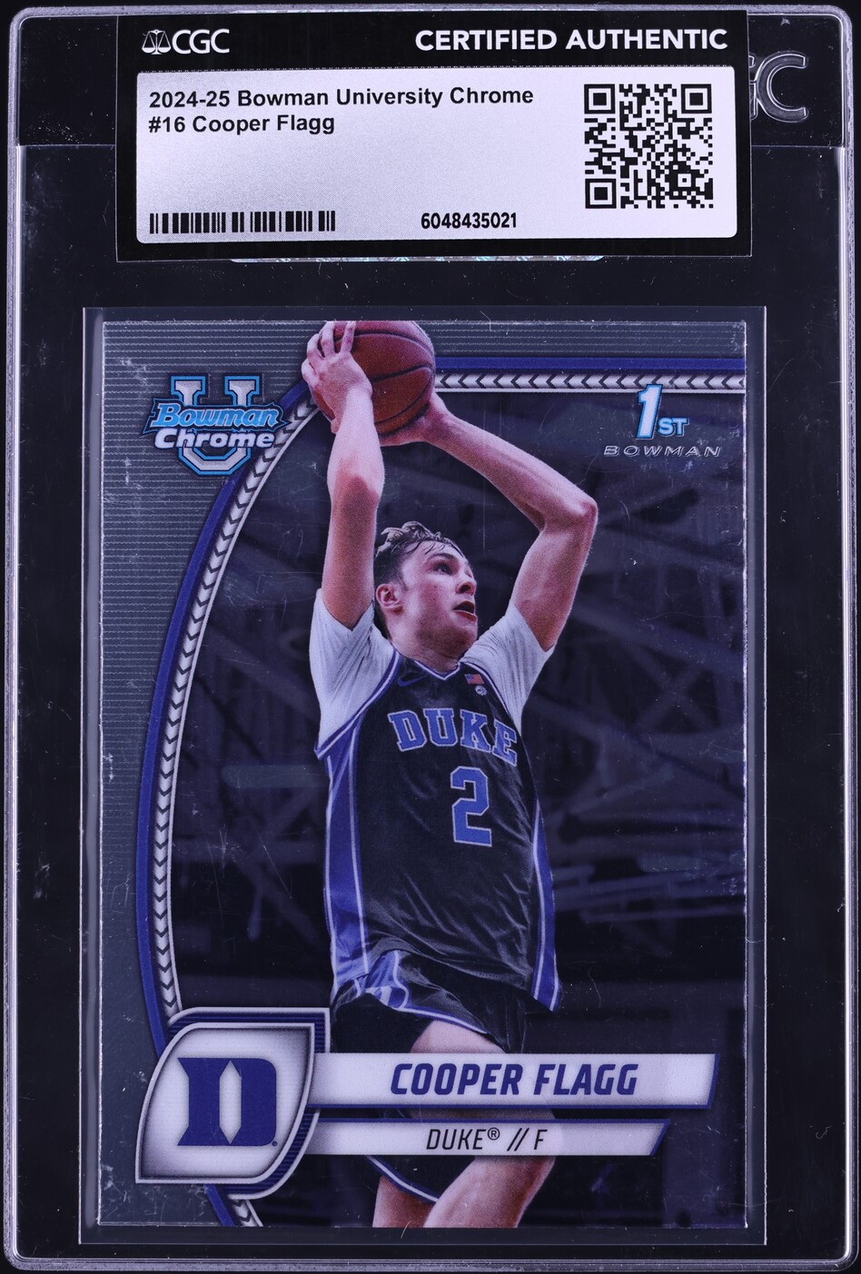 2024 Bowman Chrome University Cooper Flagg ROOKIE #16 CGC AUTH