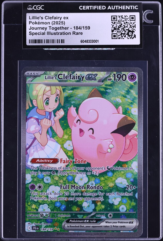 2025 Pokemon SV Journey Together SIR Lillie's Clefairy ex #184 CGC