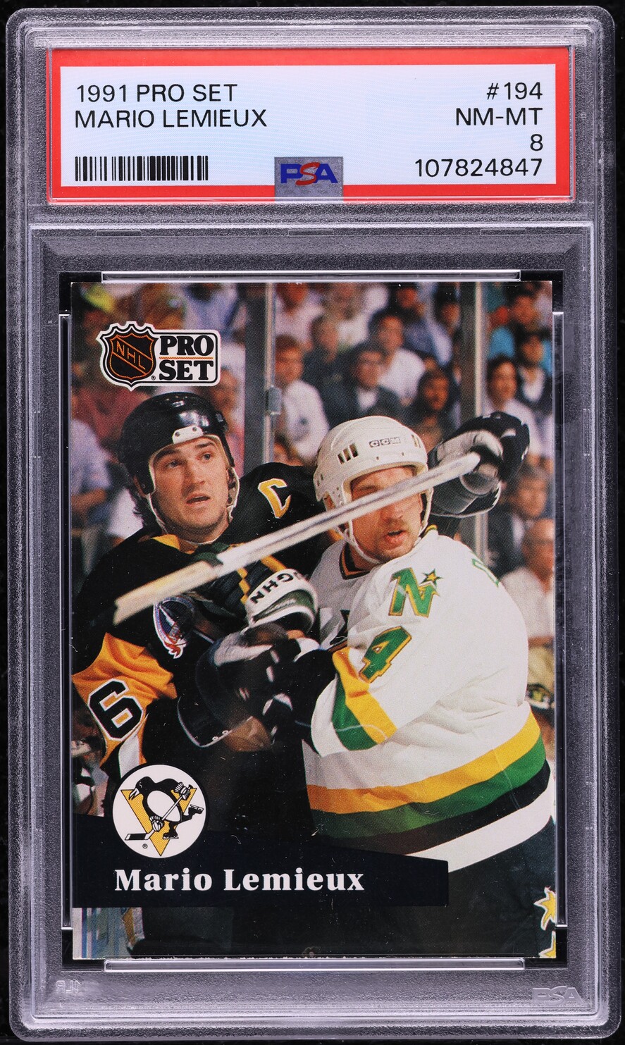 1991 Pro Set Hockey Mario Lemieux #194 PSA 8 NM-MT