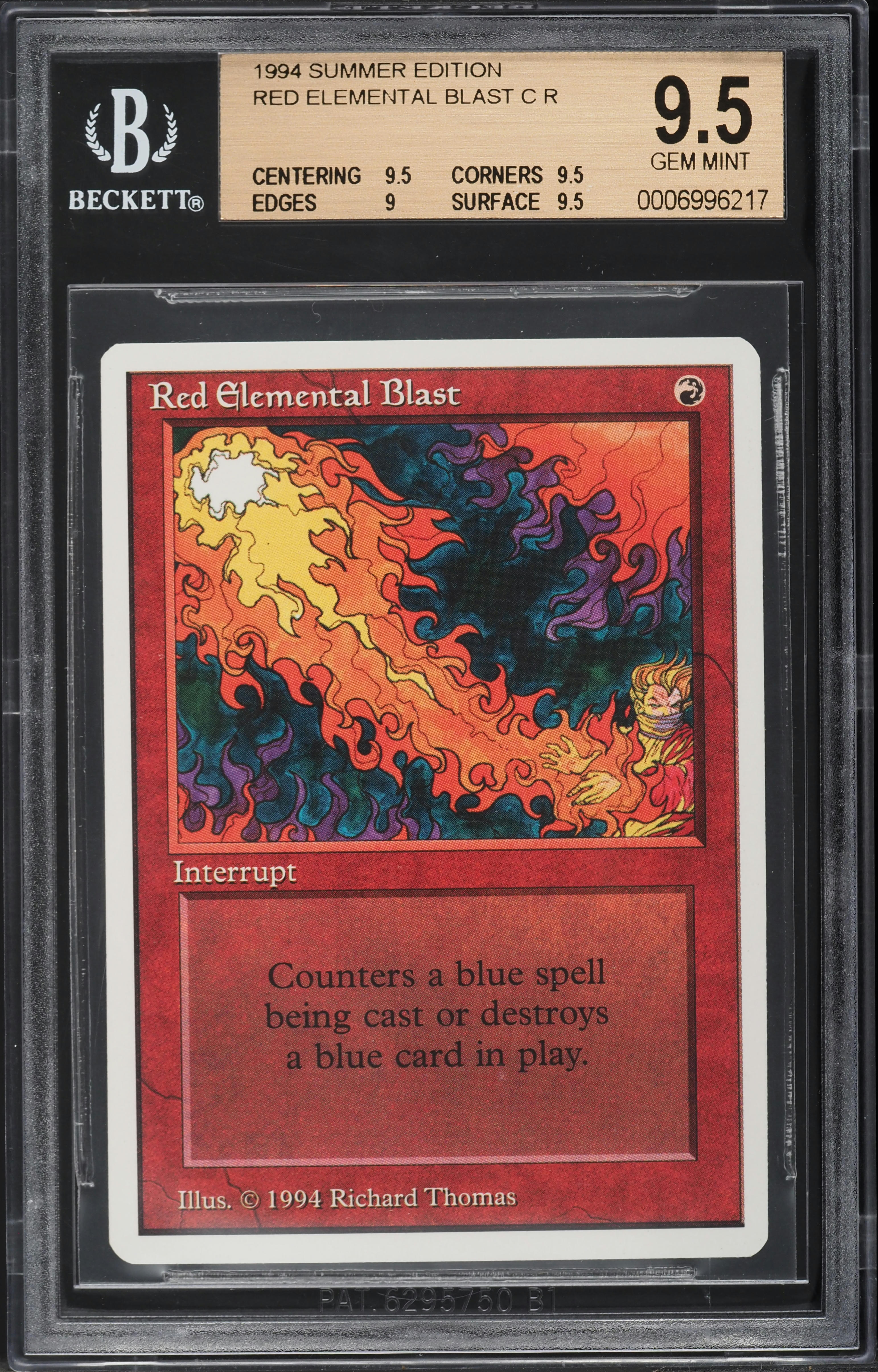1994 Magic The Gathering MTG Summer Edition Red Elemental Blast