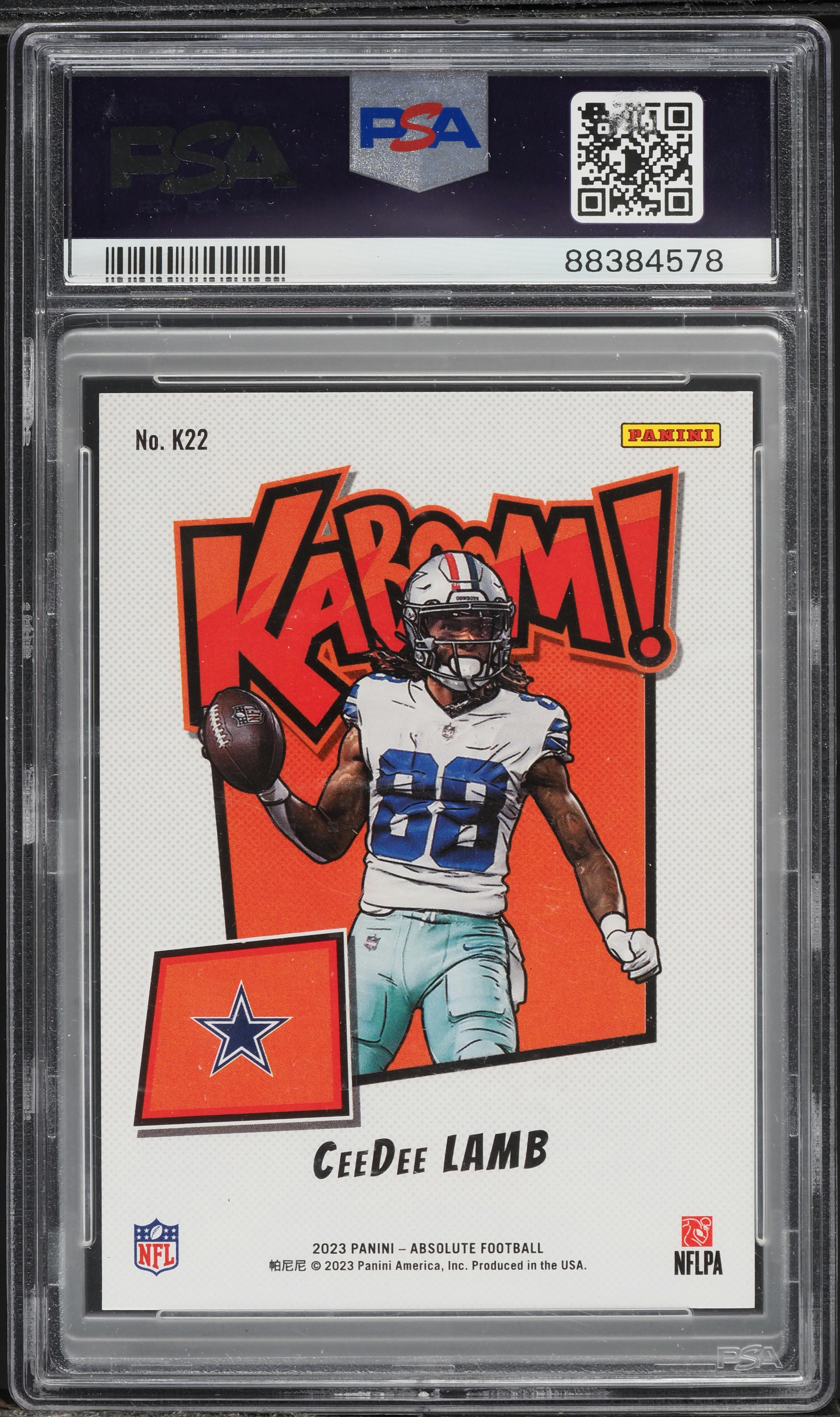 2023 Panini Absolute Kaboom! Vertical CeeDee Lamb #K22 PSA 9 MINT