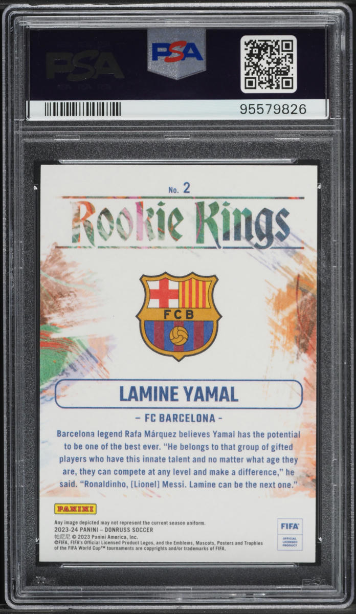 2023 Donruss FIFA Kings Lamine Yamal ROOKIE #2 PSA 10 GEM MINT