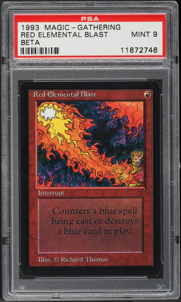 1993 Magic The Gathering MTG Beta Red Elemental Blast PSA 9 MINT