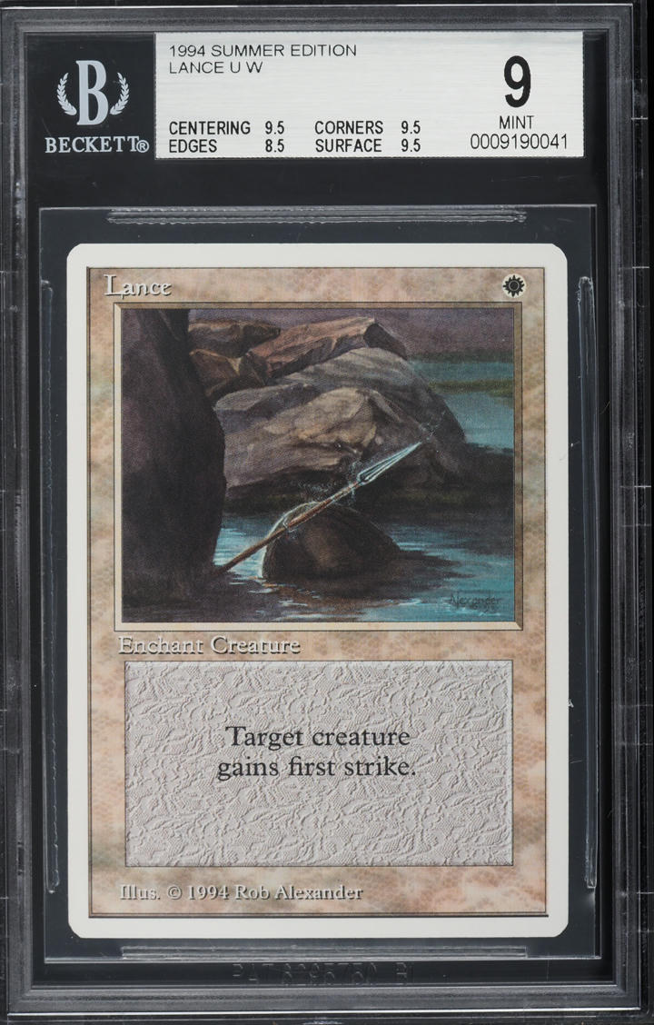 1994 Magic The Gathering MTG Summer Edition Lance BGS 9 MINT
