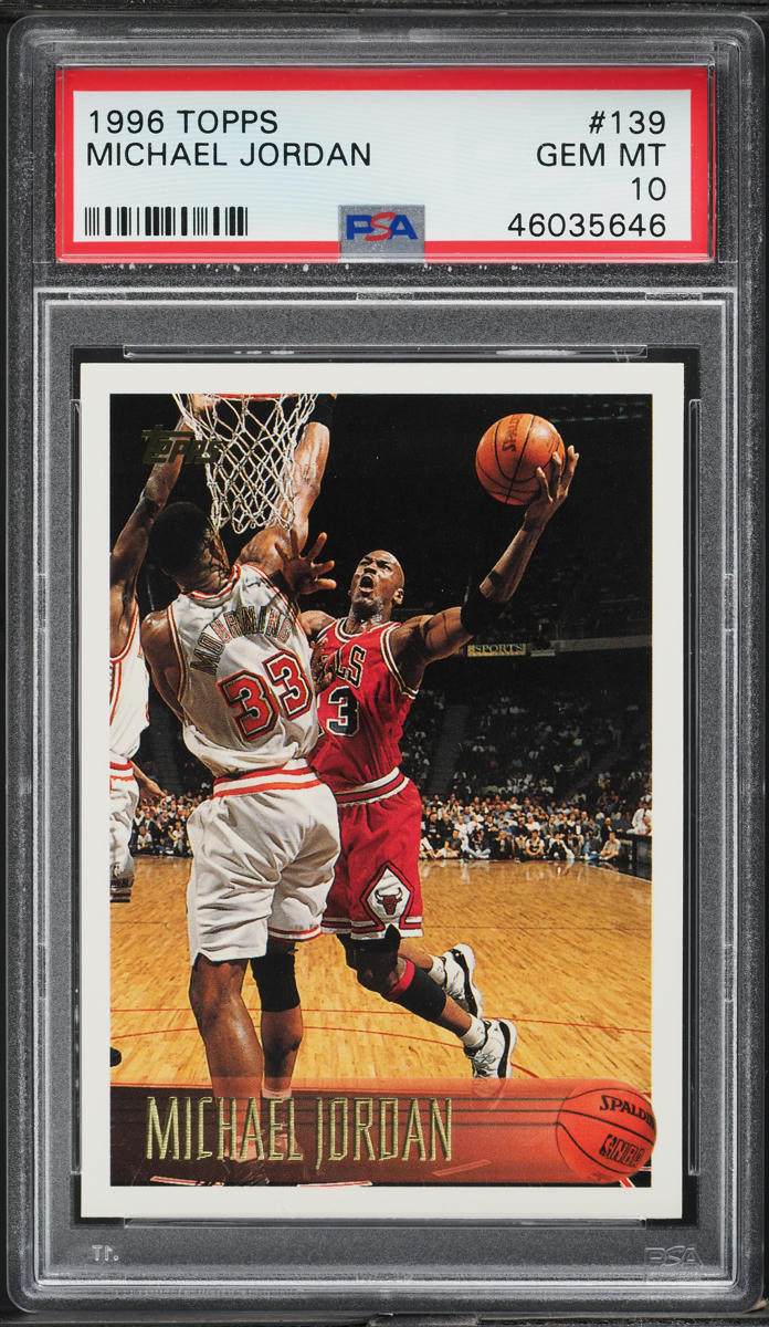 1996 Topps Basketball Michael Jordan #139 PSA 10 GEM MINT on