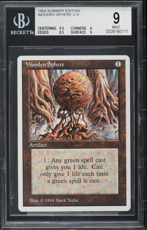 1993 Magic The Gathering MTG Beta Dual Land Tropical Island BGS 9