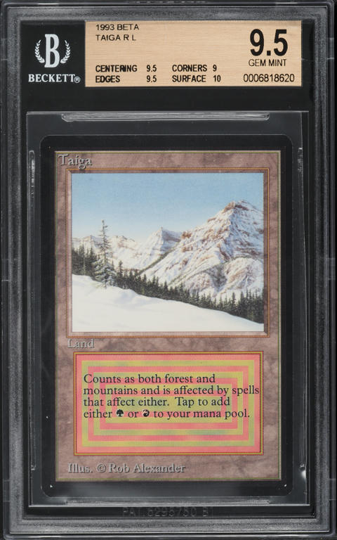 1993 Magic The Gathering MTG Alpha Dual Land Tundra BGS 9 MINT on