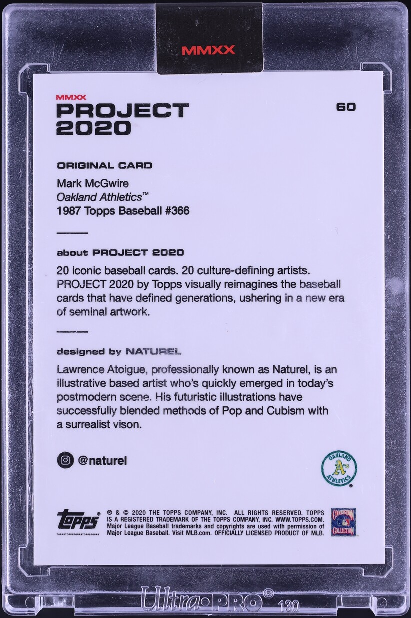 2020 Topps Project 2020 By Naturel Mark McGwire #60