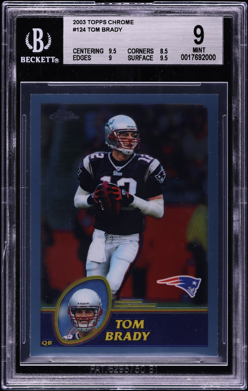 2003 Topps Chrome Tom Brady #124 BGS 9 MINT