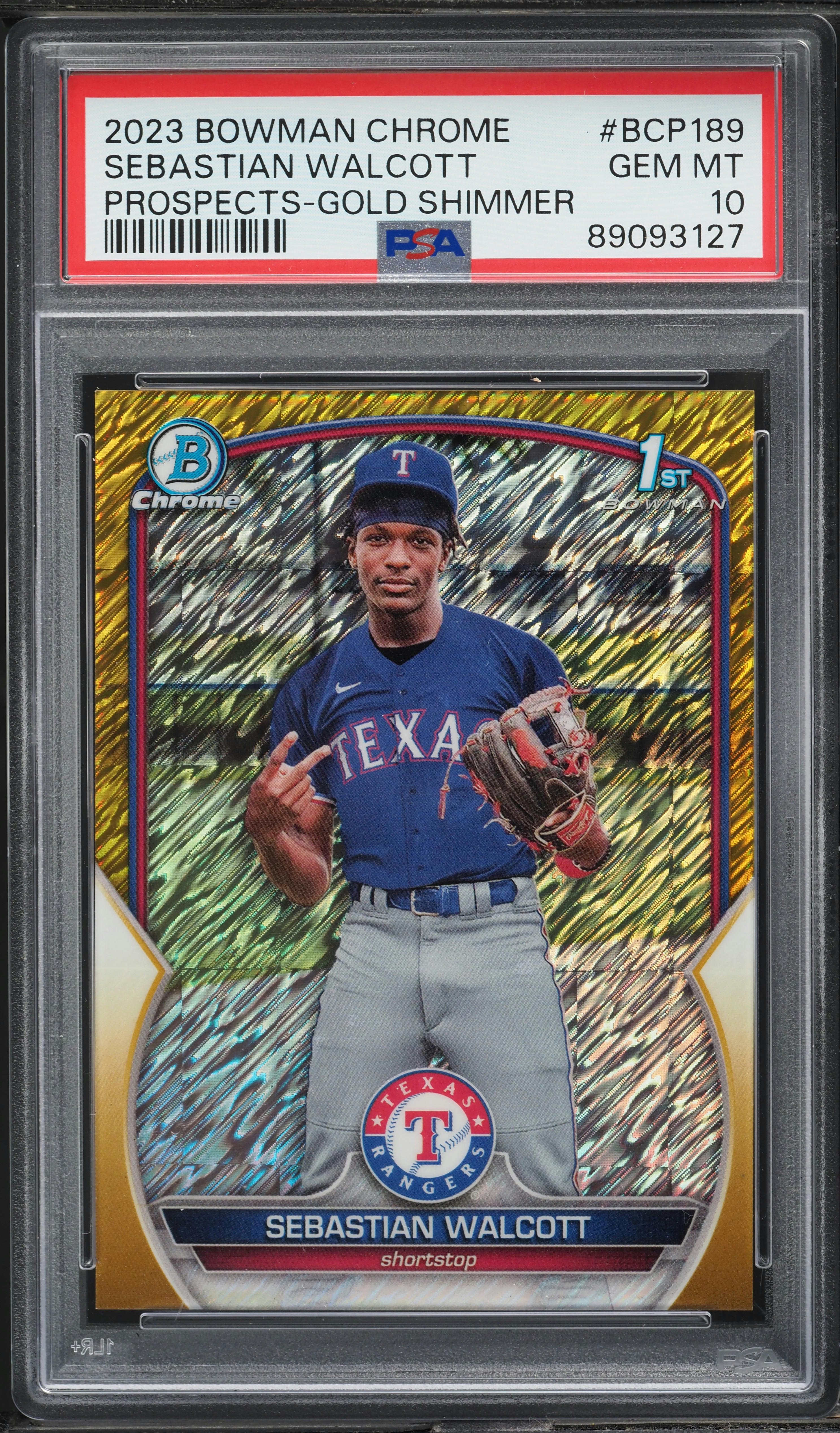 2023 Bowman Chrome Gold Shimmer Sebastian Walcott PROSPECT /50