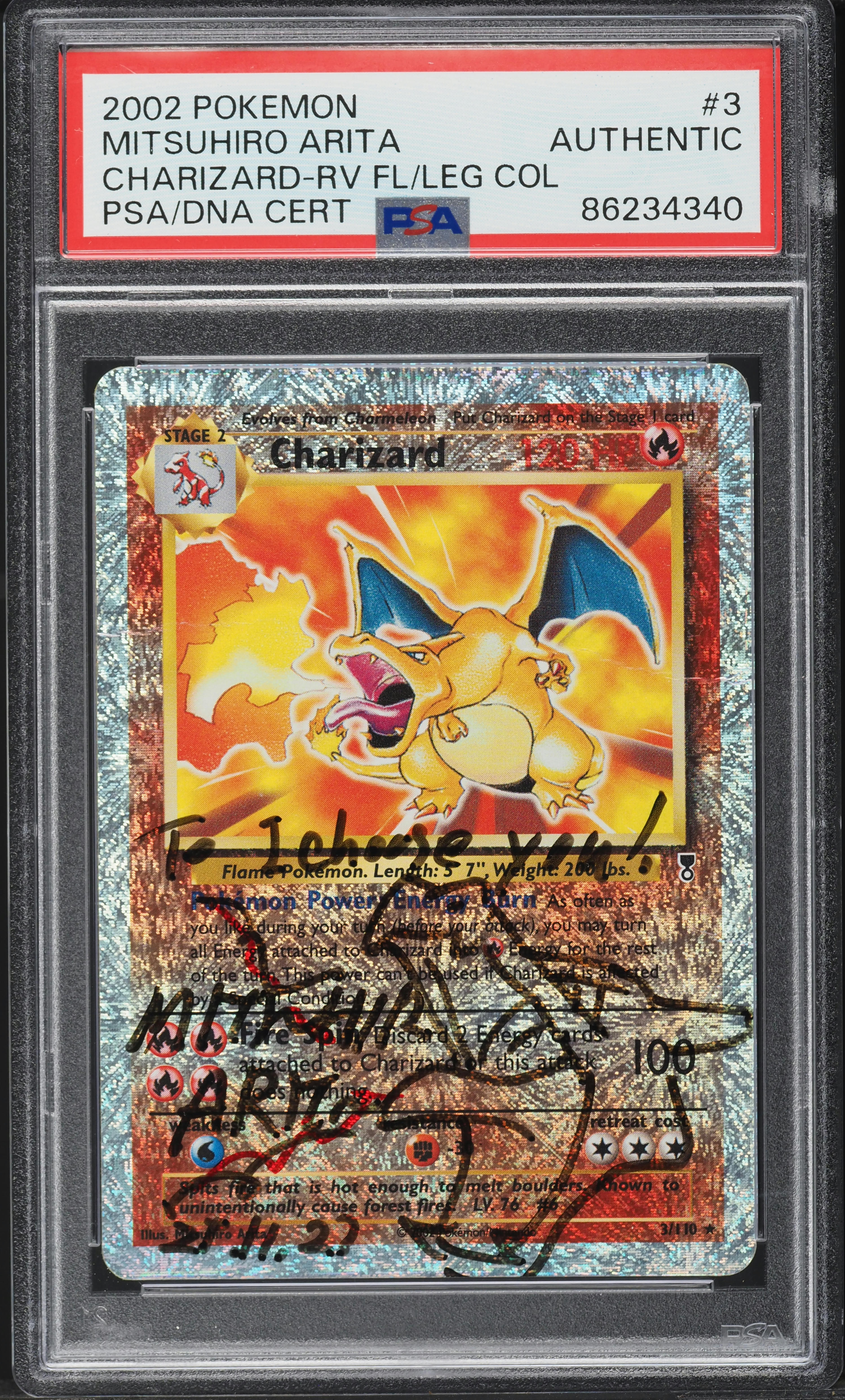2002 Pokemon Legendary Collection Reverse Holo Charizard Mitsuhiro