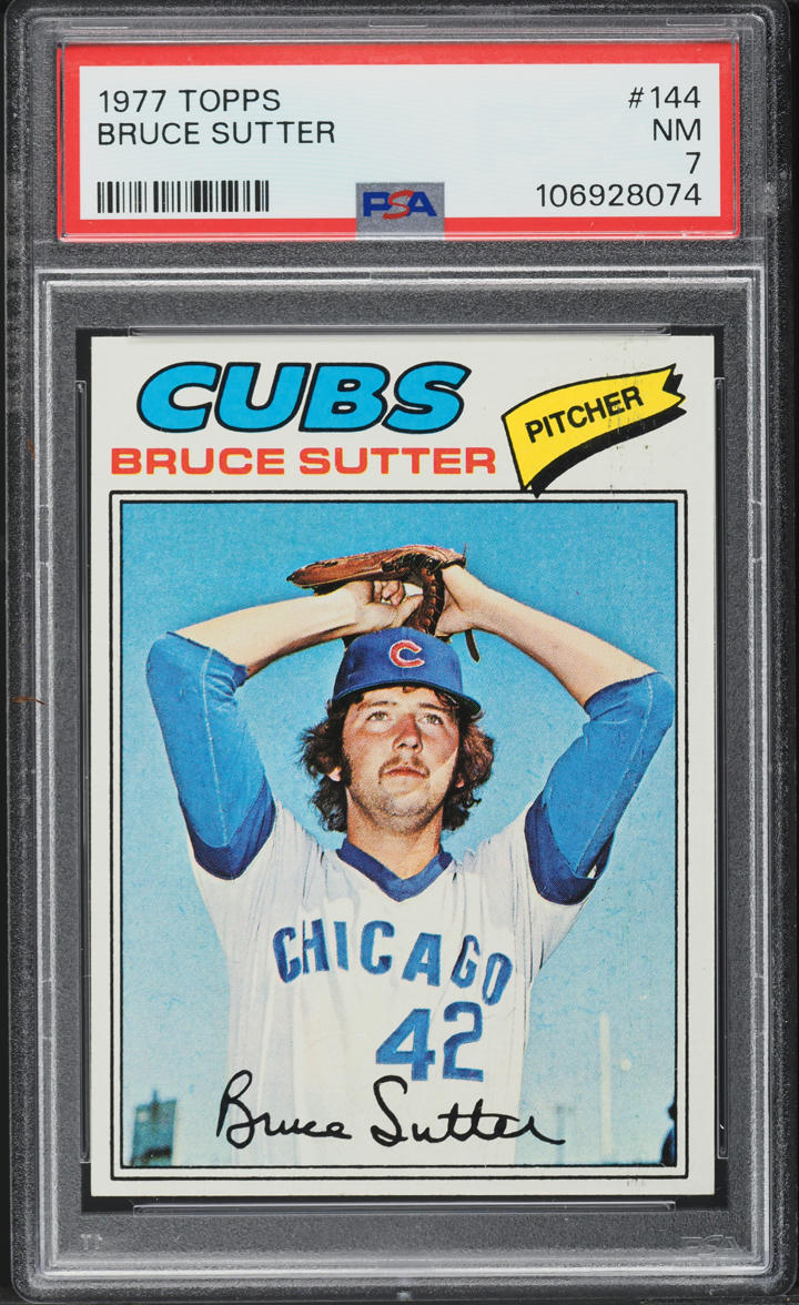 1977 Topps Bruce Sutter ROOKIE #144 PSA 7 NRMT