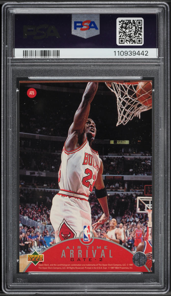 1997 Upper Deck Jordan Air Time Michael Jordan #AT5 PSA 6 EXMT
