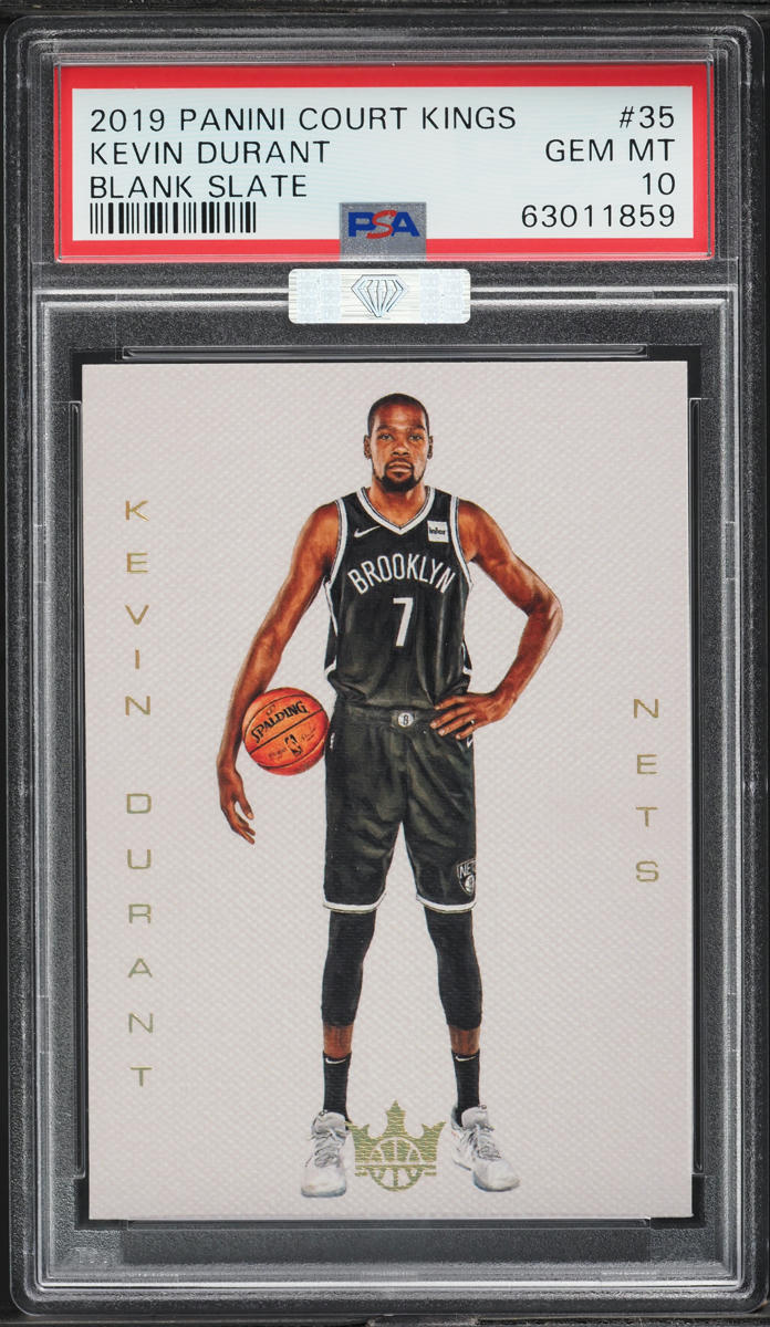 2019 Panini Court Kings Blank Slate Kevin Durant #35 MBA PSA 10 GEM MINT