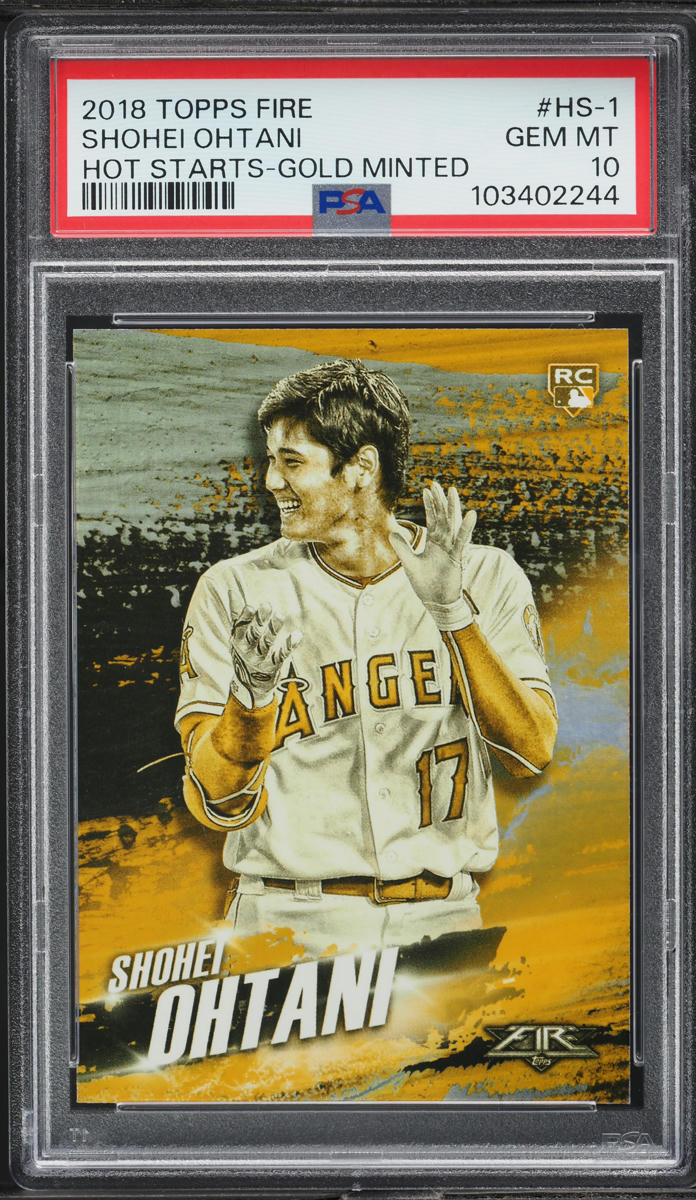 2018 Topps Fire Hot Starts Gold Minted Shohei Ohtani ROOKIE #HS-I