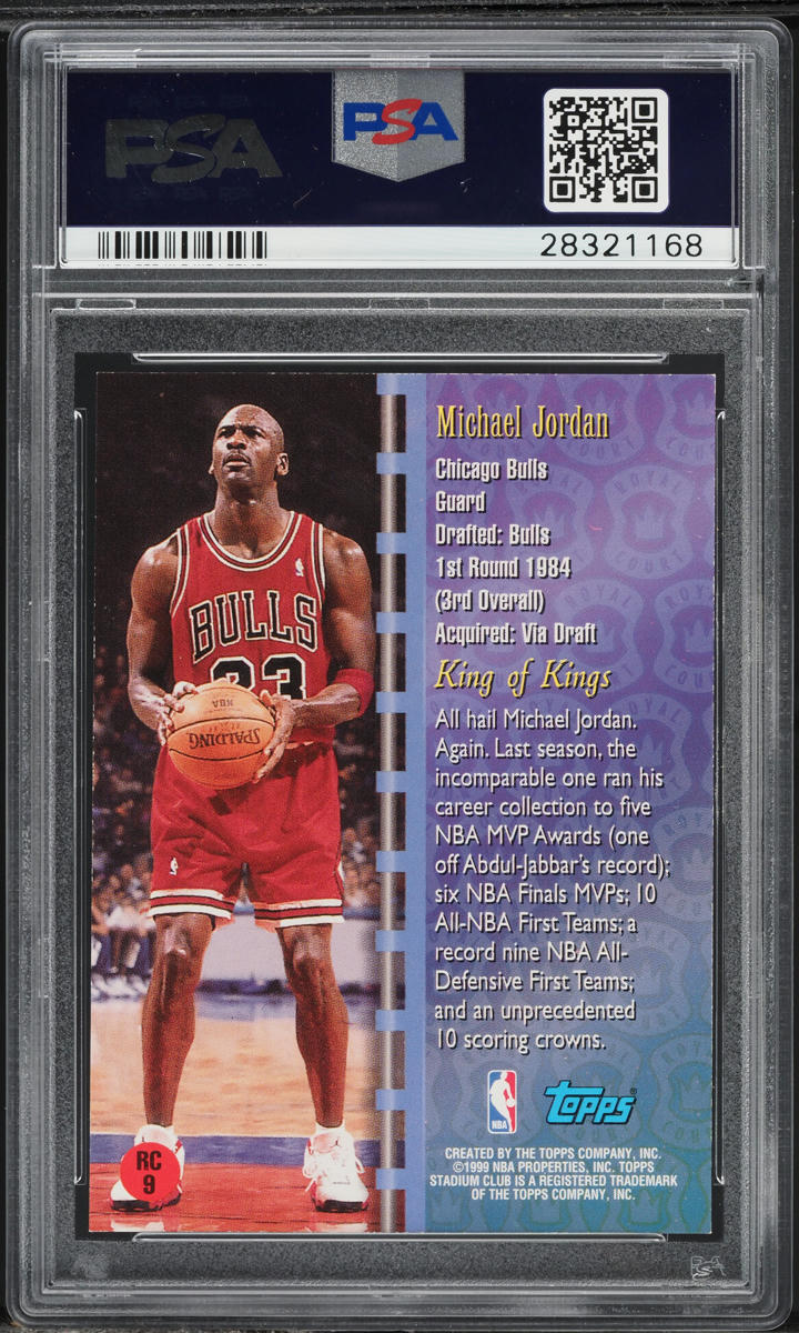 1998 Stadium Club Royal Court Michael Jordan #RC9 PSA 9 MINT