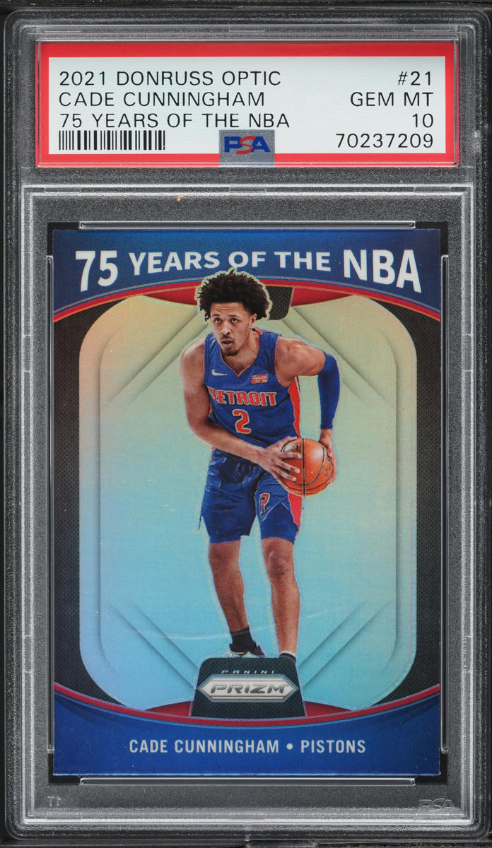 2021 Donruss Optic 75 Years Of The NBA Cade Cunningham ROOKIE #21