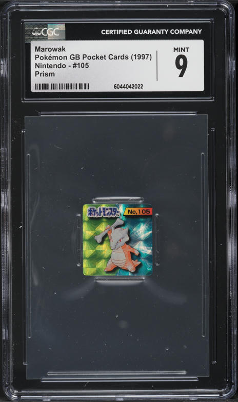 1997 Pokemon Japanese GB Pocket Cards Prism Marowak #105 CGC 9 MINT