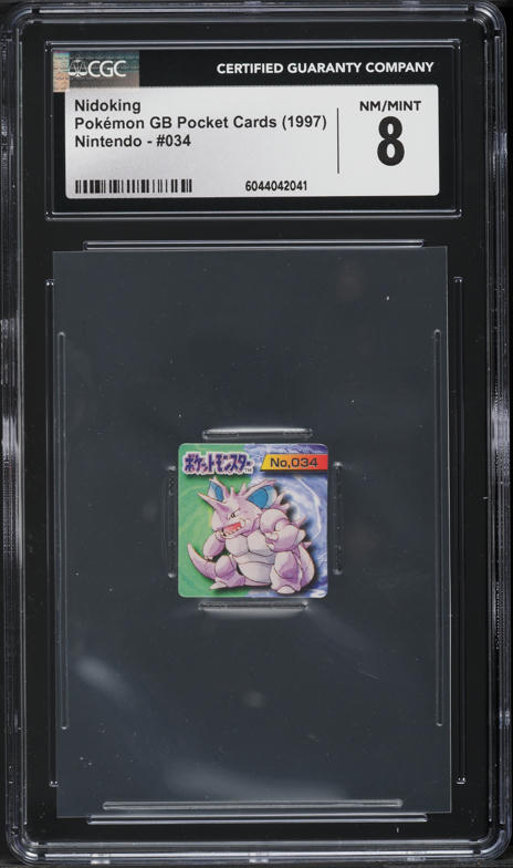 1997 Pokemon Japanese GB Pocket Cards Nidoking #34 CGC 8 NM-MT