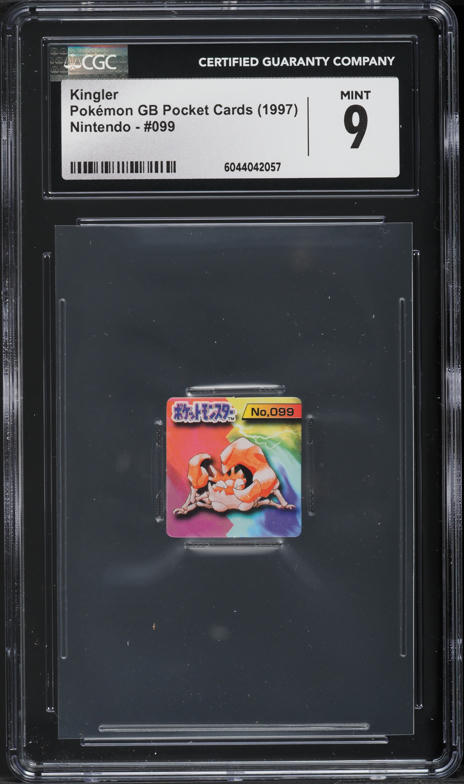 1997 Pokemon Japanese GB Pocket Cards Kingler #99 CGC 9 MINT