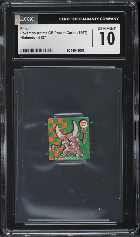 1997 Pokemon Japanese Anime GB Pocket Pinsir #127 CGC 10 GEM MINT