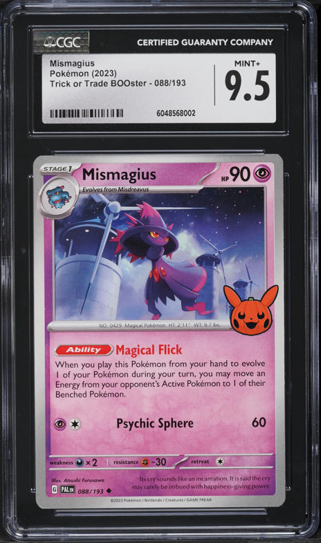 2023 Pokemon Scarlet & Violet Trick Or Trade BOOster Mismagius #88 CGC 9.5 MINT+