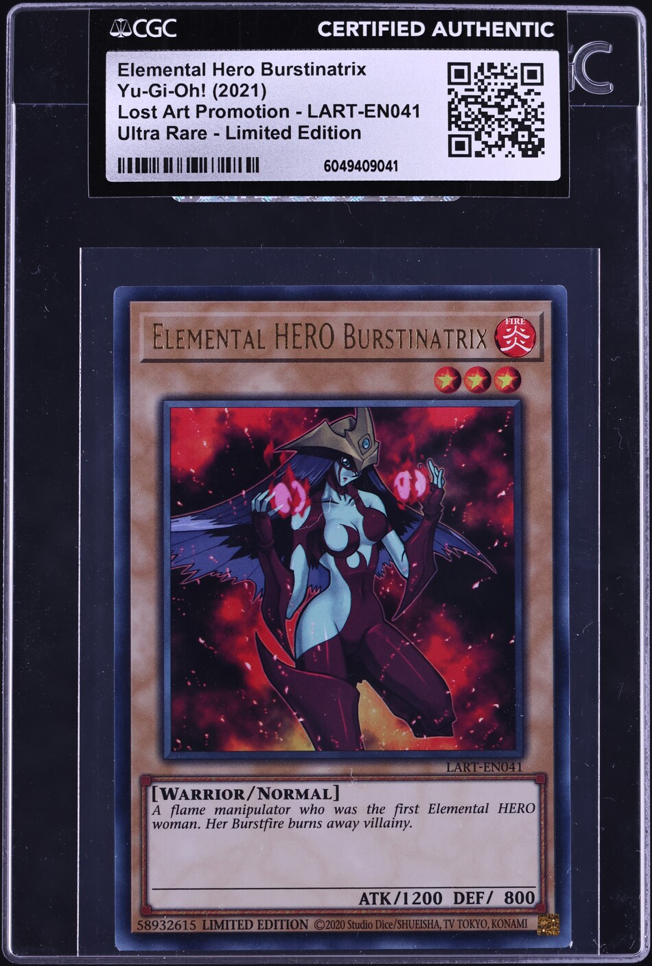 2021 Yu-Gi-Oh! Lost Art Promo Elemental Hero Burstinatrix #LART-EN041 CGC AUTH on Fanatics Collect 2021 Yu-Gi-Oh! Lost Art Promo Elemental Hero Burstinatrix #LART-EN041 CGC AUTH on Fanatics Collect
