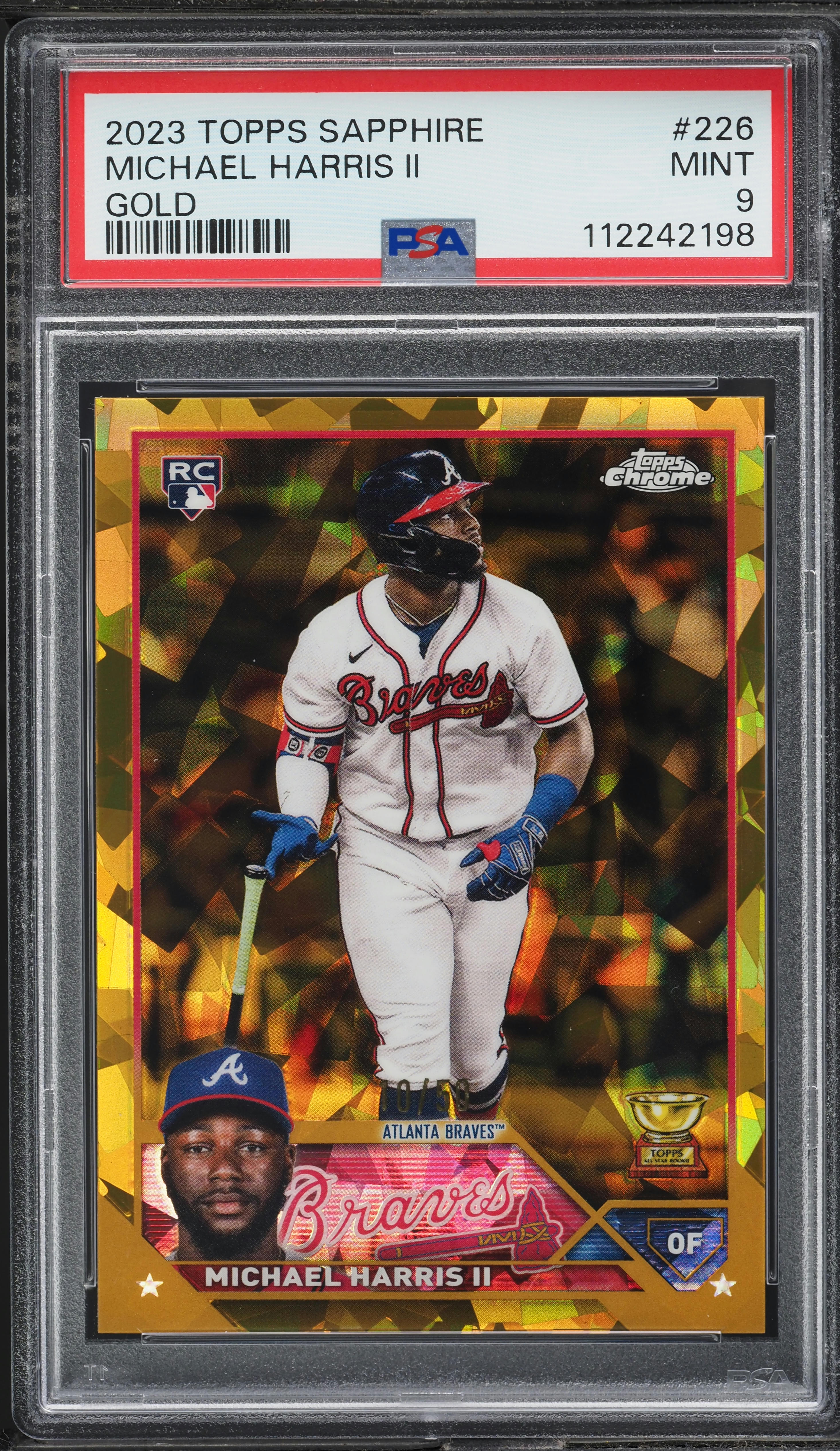 2023 Topps Chrome Sapphire Gold Michael Harris II ROOKIE /50 #226