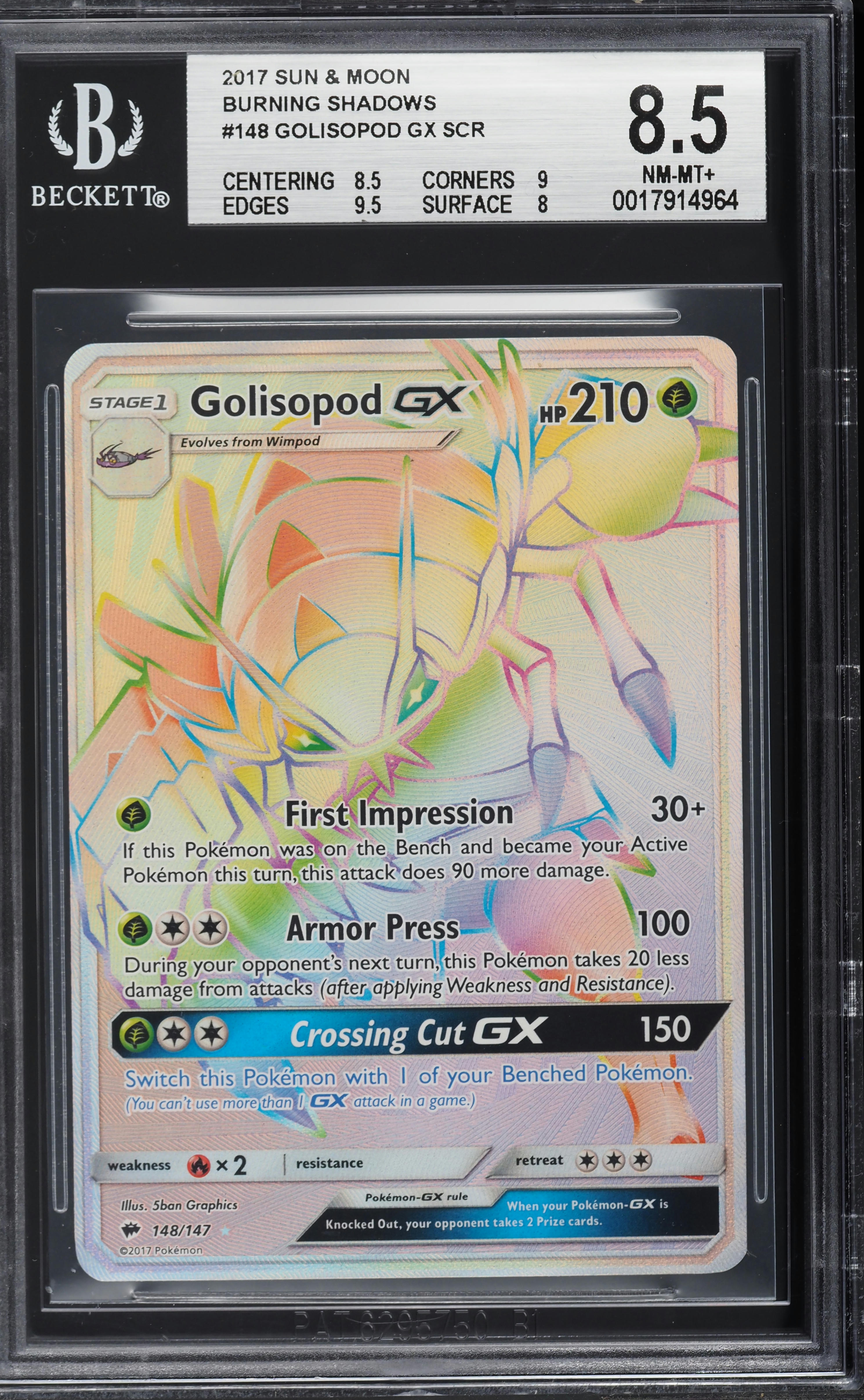 pokemon cards golisopod gx Pokemon TCG (Japanese) - Golisopod GX Full Art Holo Card 007/051 main image 1