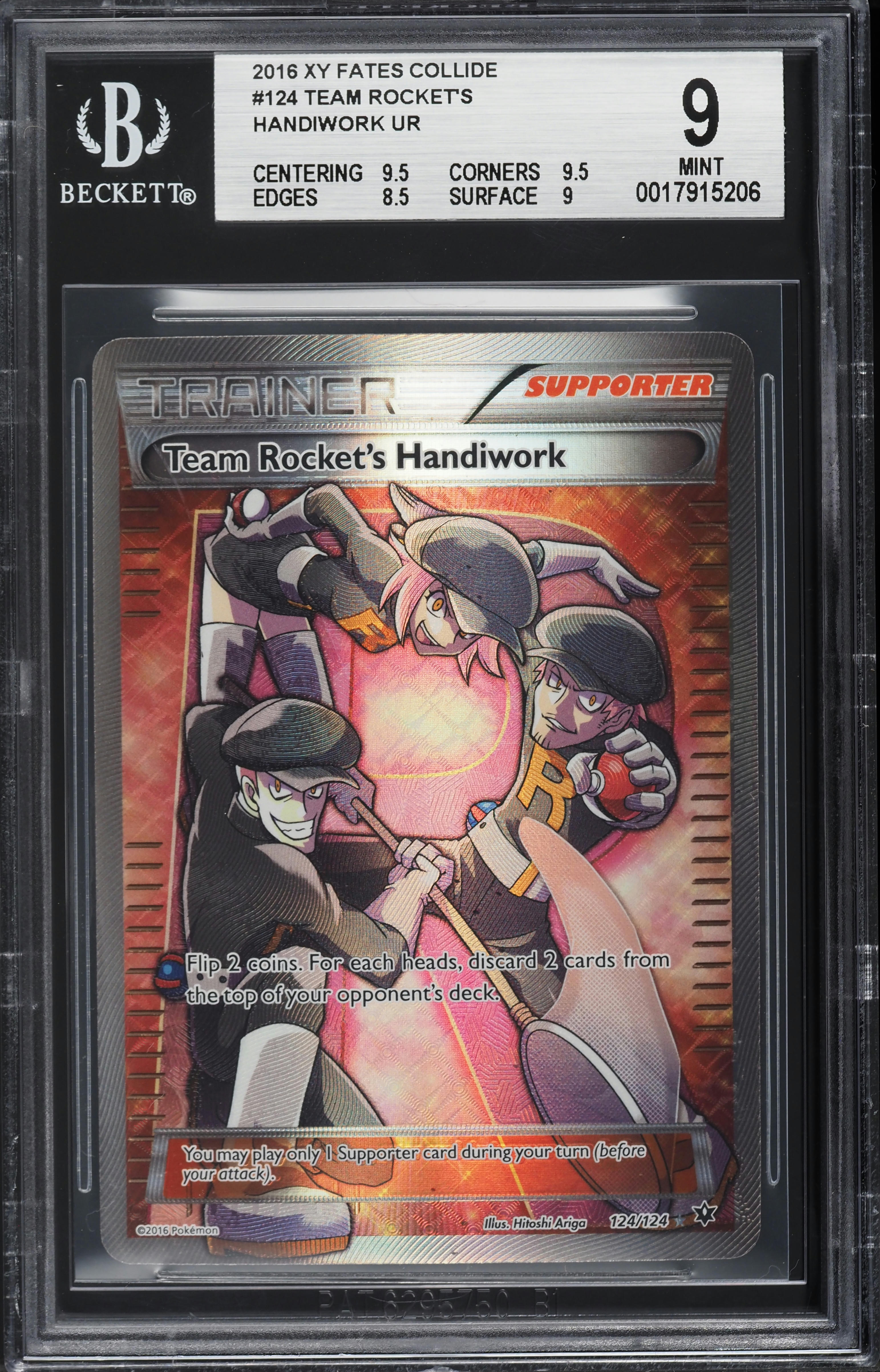 2016 Pokemon XY Fates Collide Full Art Team Rocket's Handiwork